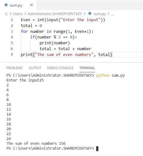 Python Program to Calculate Sum of Even Numbers.
